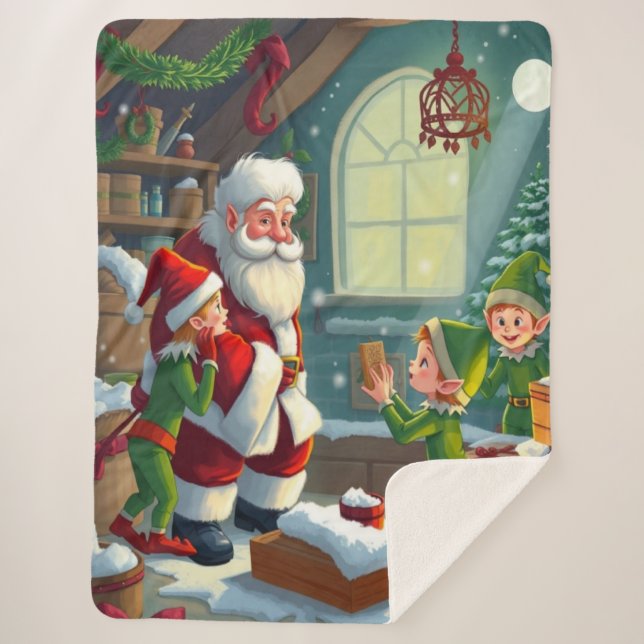 Manta Sherpa Feliz Navidad  (Anverso)