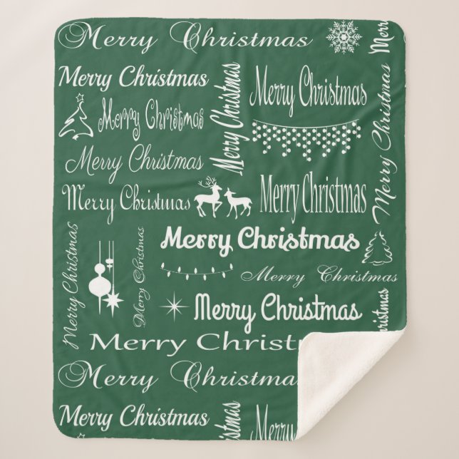 Manta Sherpa Feliz Navidad (Anverso)