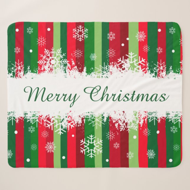 Manta Sherpa Feliz Navidad (Anverso (horizontal))