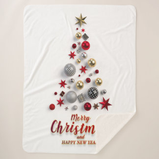 Manta Sherpa Feliz Navidad e invierno