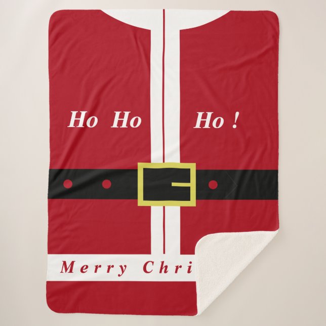 Manta Sherpa Feliz Navidad - Papá Noel - Regalos Para Ti (Anverso)