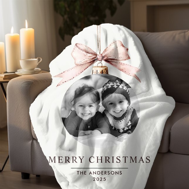 Manta Sherpa "Feliz Navidad personalizada con regalo de fotos (Subido por el creador)