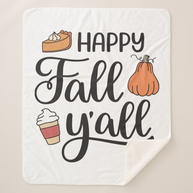 Manta Sherpa Feliz otoño (Anverso)