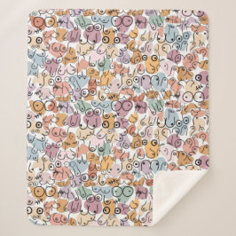 Manta Sherpa feminista divertida