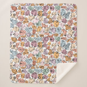 Manta Sherpa feminista divertida