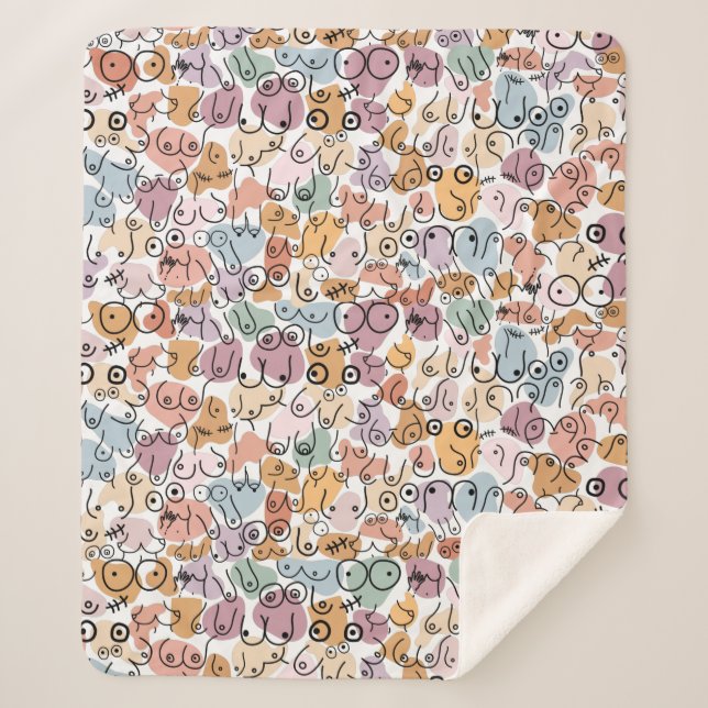 Manta Sherpa feminista divertida (Anverso)