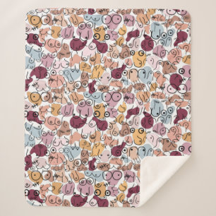 Manta Sherpa feminista rosa fu