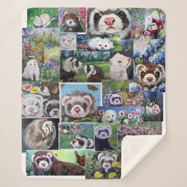 Manta Sherpa FERRET Sherpa Blanket (Anverso)