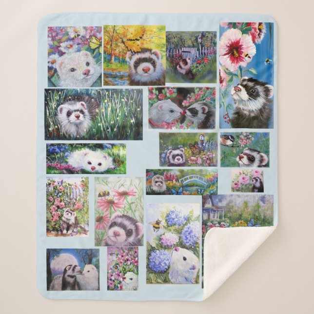 Manta Sherpa Ferret Sherpa Blanket (Anverso)