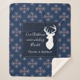 Manta Sherpa Festividad de Navidades del patrón de punto person