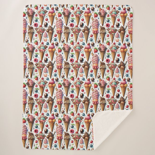 Manta Sherpa Fiesta de Ice-Cream (Anverso)