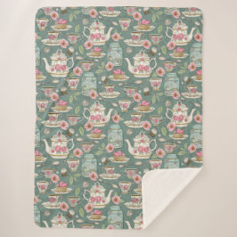 Manta Sherpa Fiesta del té de cosecha