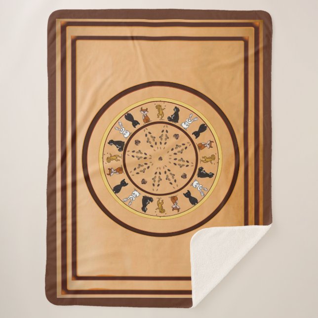 Manta Sherpa figdewdrop nutty bullseye Sherpa Blanket  (Anverso)