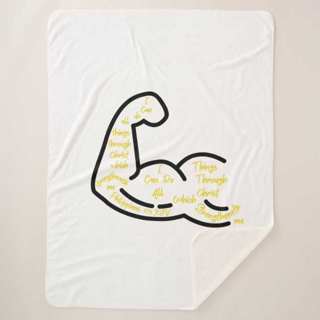 Manta Sherpa Filipinas 4:13 Verso de la Biblia KJV (Anverso)