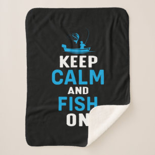 Manta Sherpa Fisher Gift Keep Calm And Fish On