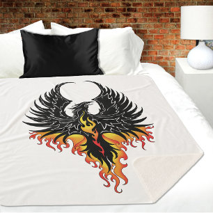 Manta Sherpa Flamas tribales Phoenix Firebird