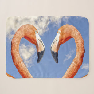 Manta Sherpa flamenco del Caribe amor corazón