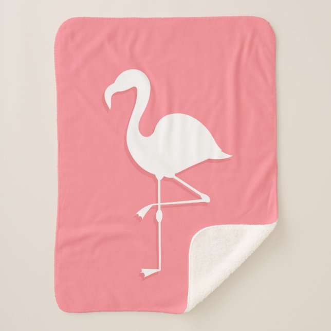 Manta Sherpa Flamingo rosa Sherpa Blanket (Anverso)