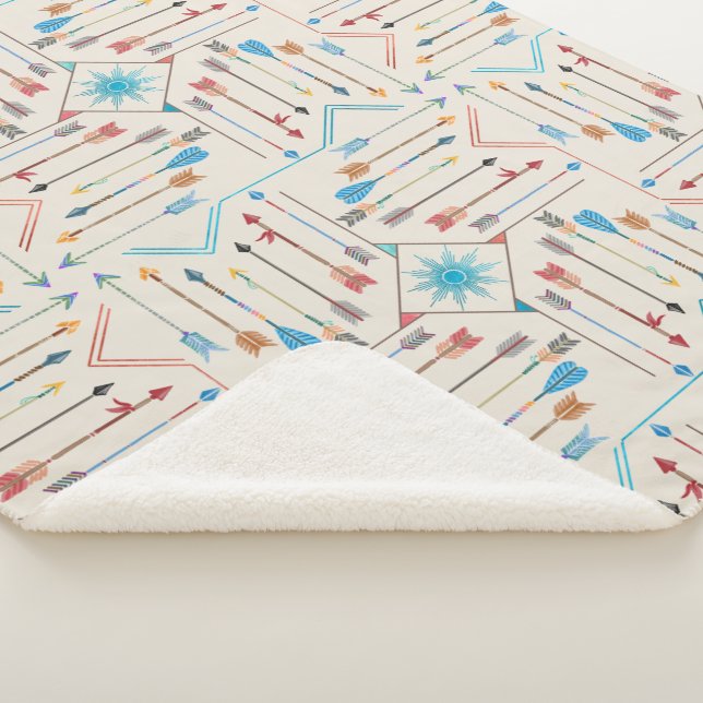 Manta Sherpa Flechas de Boho y Sun V11 ID748 (3/4)