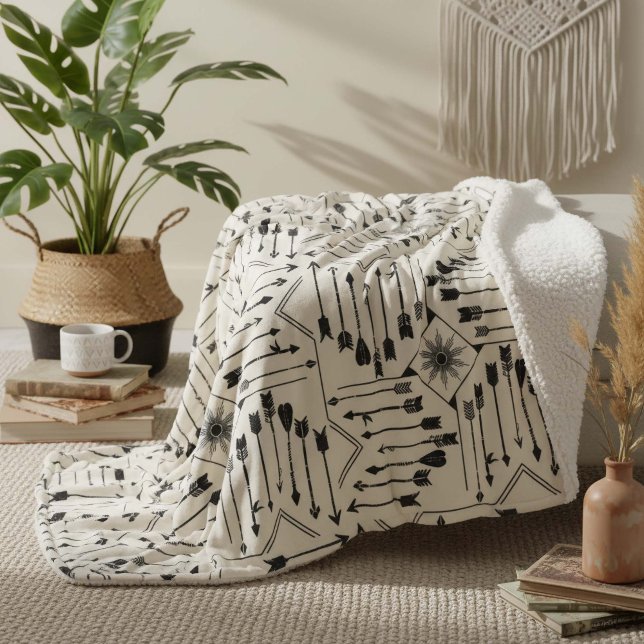 Manta Sherpa Flechas de Boho y Sun V12 ID748 (Subido por el creador)