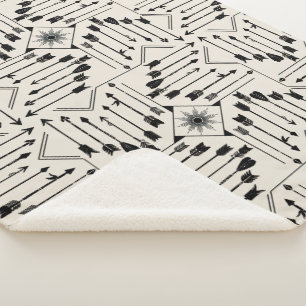 Manta Sherpa Flechas de Boho y Sun V12 ID748