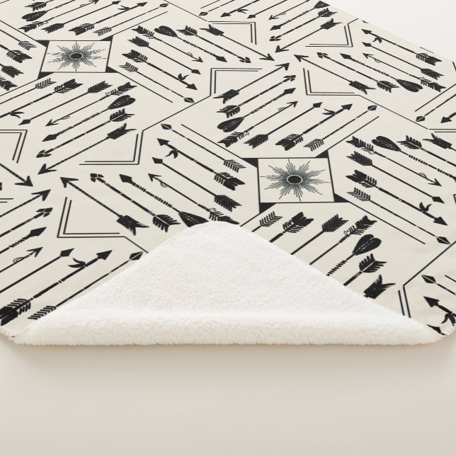 Manta Sherpa Flechas de Boho y Sun V12 ID748 (3/4)