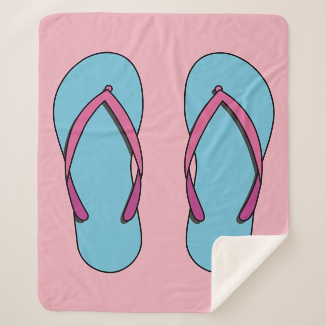 Manta Sherpa Flip Flops de playa (Anverso)