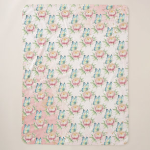 Manta Sherpa Flor