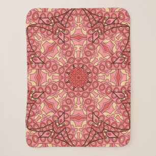Manta Sherpa Flor abstracta mandala patrón étnico sin fisuras
