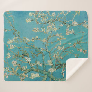 Manta Sherpa Flor de Almendro, Pintura al Óleo, Vincent Van Gog