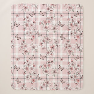 Manta Sherpa Flor de Mariposa Elegante (2)
