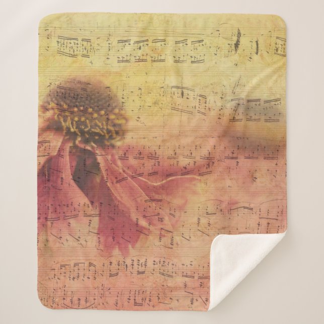 Manta Sherpa Flor de papel de fondo de textura (Anverso)