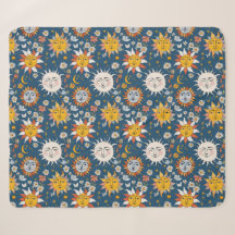 Flor de Sol y Luna en Azules y Amarillos