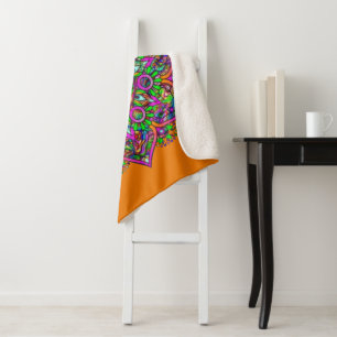 Manta Sherpa Flor de vida - Mandala india 1