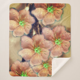 Manta Sherpa Flor gráfica