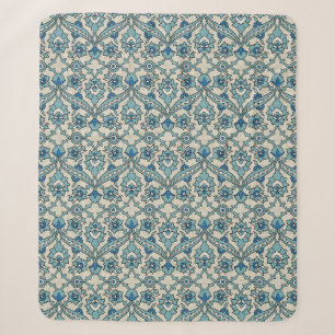 Manta Sherpa Flor persa turquesa