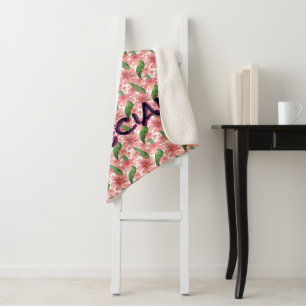 Manta Sherpa Floral acuarela personalizada y única 
