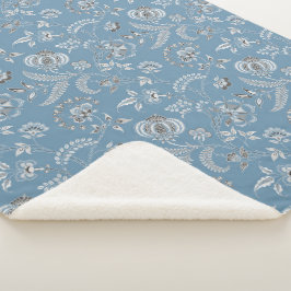 Manta Sherpa Floral de "abuela" de Lewis Day