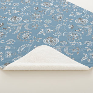 Manta Sherpa Floral de "abuela" de Lewis Day