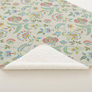 Manta Sherpa Floral de "abuela" de Lewis Day