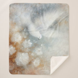 Manta Sherpa Floral de Paloma de Boda