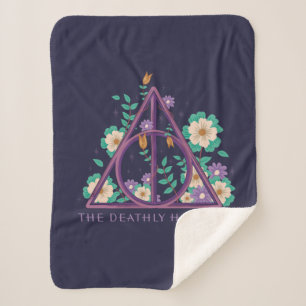 Manta Sherpa Floral Deathly Hallow Graphic