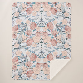 Manta Sherpa Floral estética