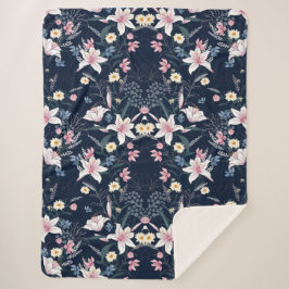 Manta Sherpa Floral estética