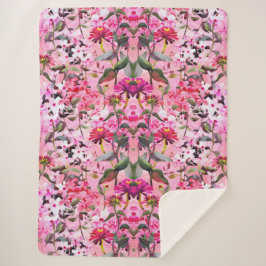 Manta Sherpa Floral estética