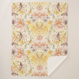 Manta Sherpa Floral estética