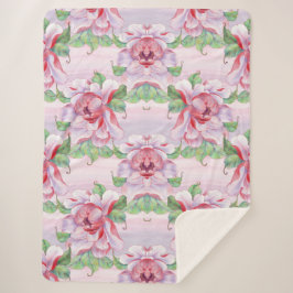 Manta Sherpa Floral estética