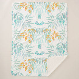 Manta Sherpa Floral estética