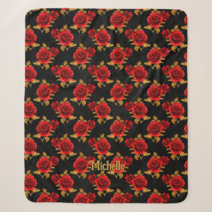 Manta Sherpa Floral Gótica