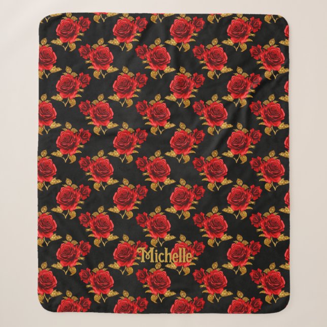 Manta Sherpa Floral Gótica (Anverso)